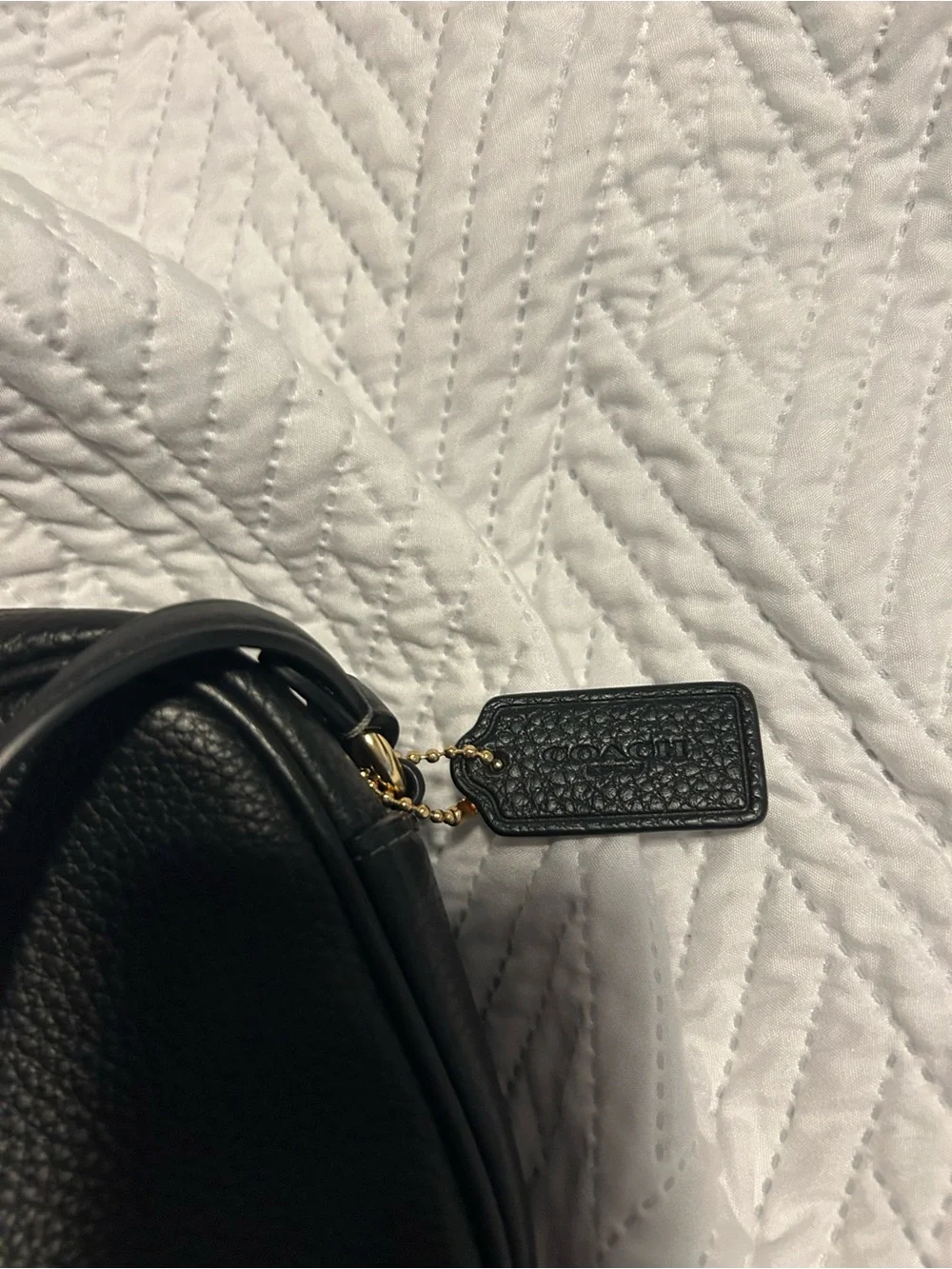 Coach Black Pebbled Leather Crossbody Camera Bag CQ875